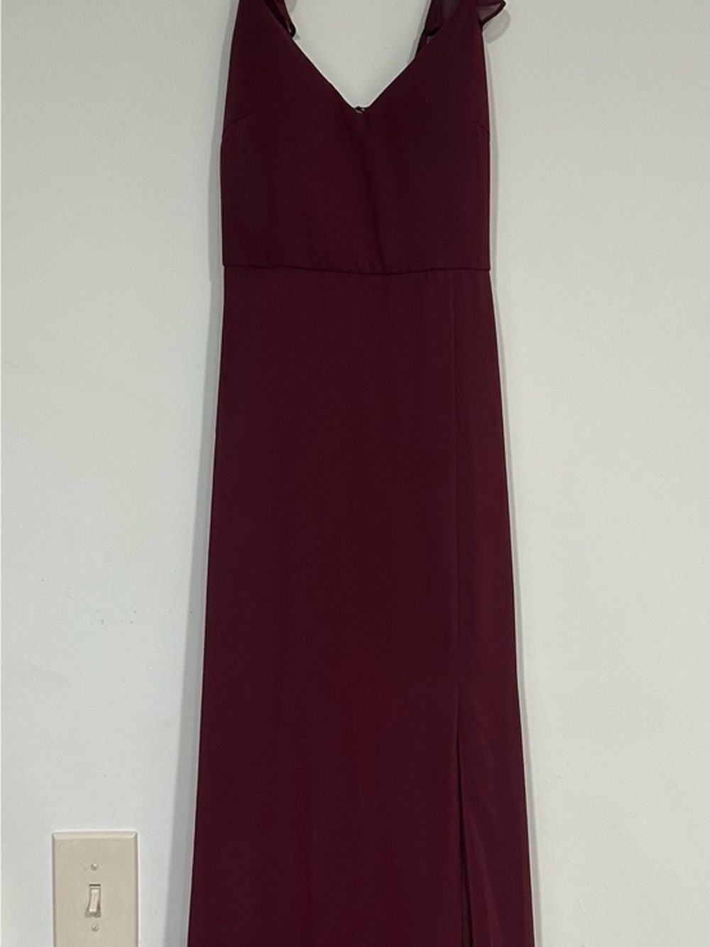 Birdy Grey Burgundy V-Neck Maxi Dress
